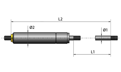 325mm Lochabstand 700N Kraft Strut Compression Gasfeder Gasdämpfer Schrägheck 
