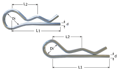 Technische Zeichnung - Federstecker - Edelstahl