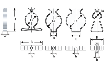 Technische Zeichnung - Federclips