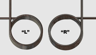 Schenkelfedern / Torsionsfedern / Drehfeder / Spannfeder Edelstahl rechte  Feder