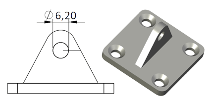 Technical drawing - Endfitting - Brackets mandrel