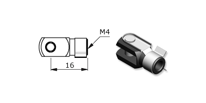 Technical drawing - Endfitting - Clevis