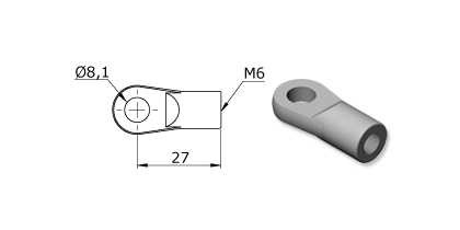 Technical drawing - Endfitting - Eye