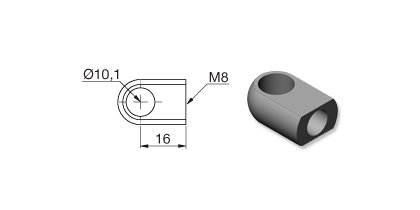 Technical drawing - Endfitting - Eye