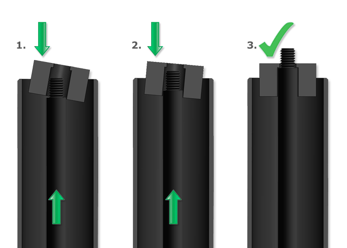 Edelstahl Gasdruckfeder als Ersatz für den Multipole & Singlepole